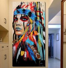 100x50cm (Unframed) Woman Abstract Canvas Art Print Painting